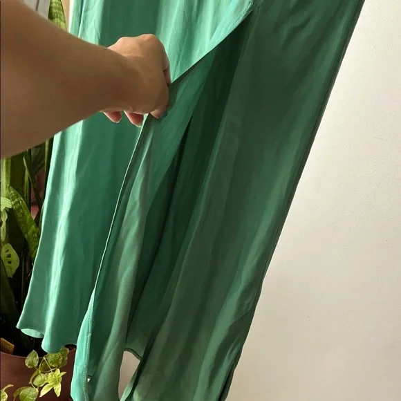 Zara green leg slit Midi Skirt M - Picture 4 of 7